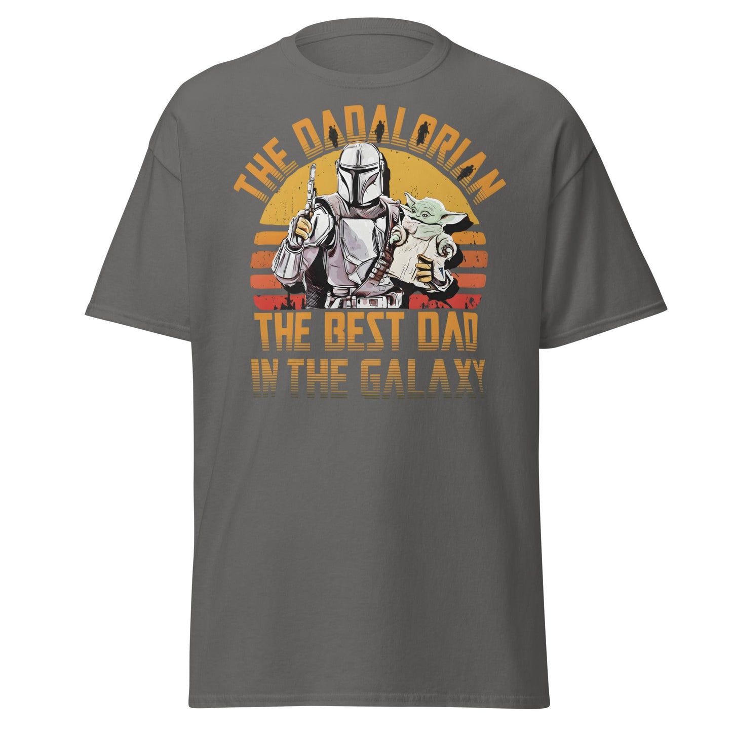 The Dadalorian Best Dad in the Galaxy T-Shirt Gift - Charcoal - T-Shirts Online