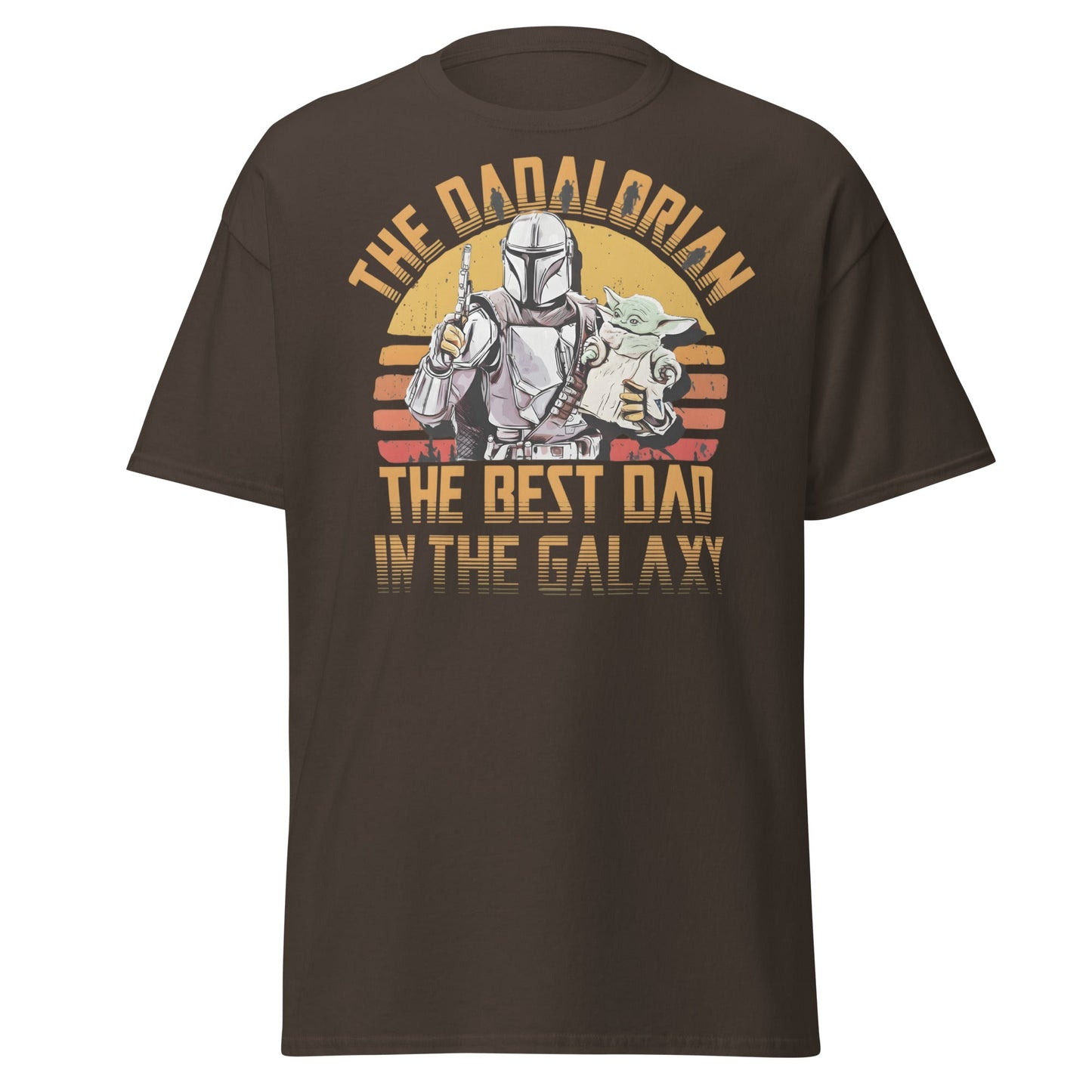 The Dadalorian Best Dad in the Galaxy T-Shirt Gift - Dark Chocolate - T-Shirts Online