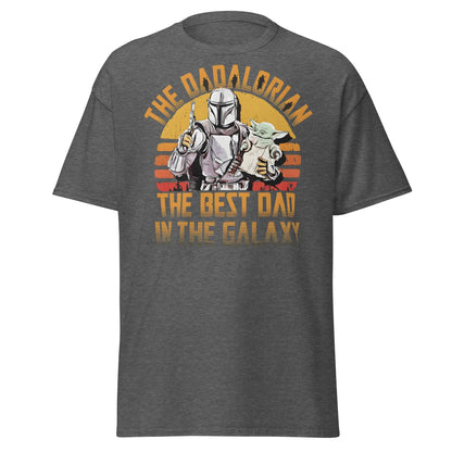 The Dadalorian Best Dad in the Galaxy T-Shirt Gift - Dark Heather - T-Shirts Online