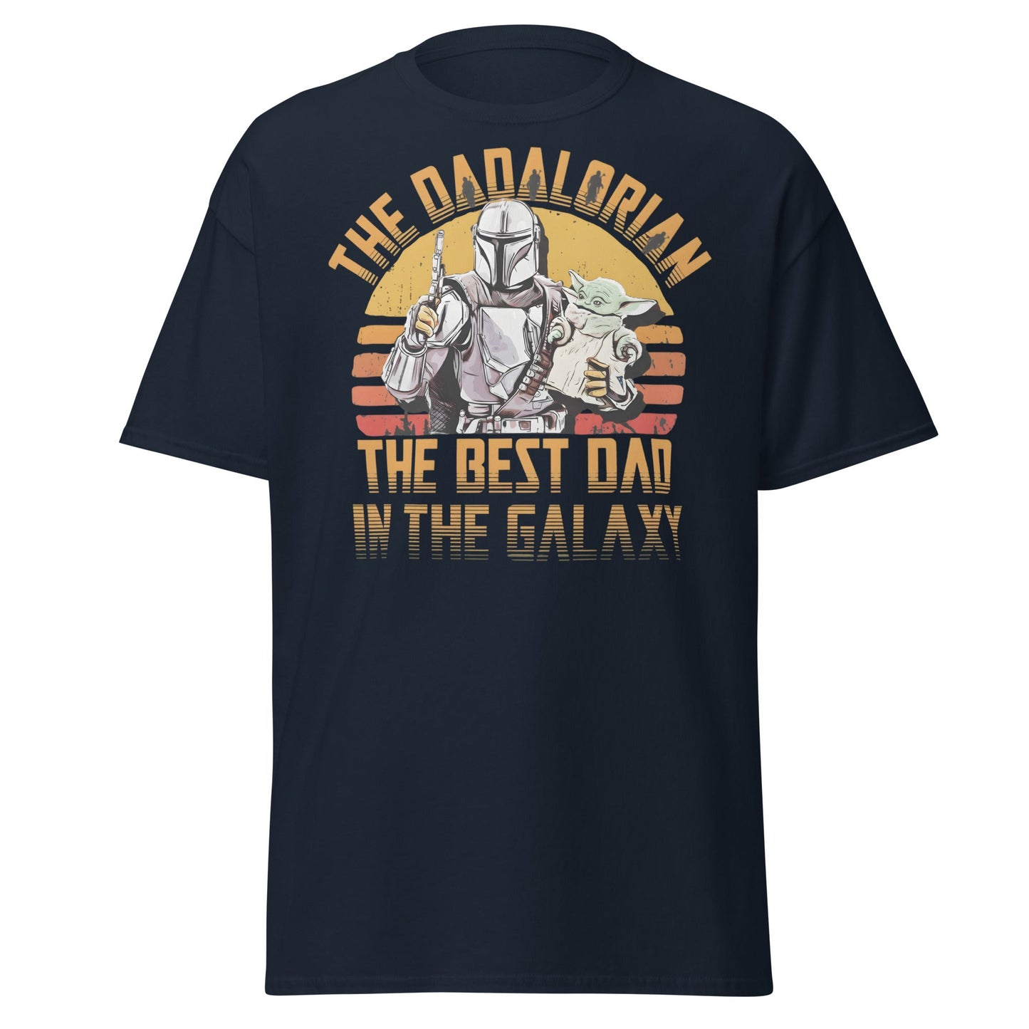 The Dadalorian Best Dad in the Galaxy T-Shirt Gift - Navy - T-Shirts Online