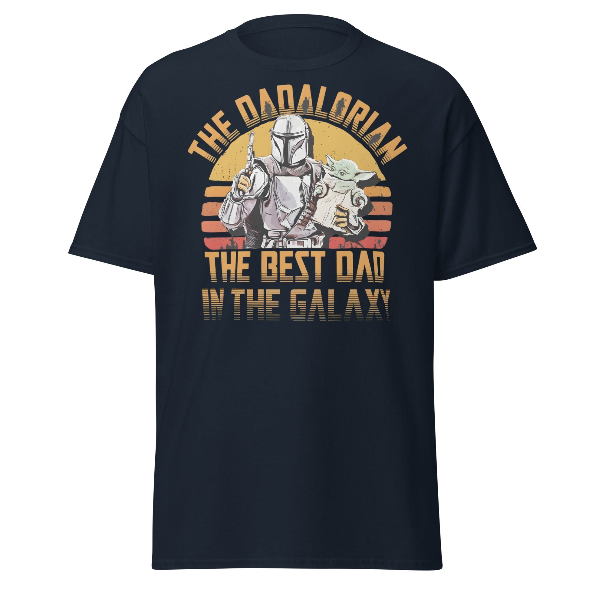 The Dadalorian Best Dad in the Galaxy T-Shirt Gift - Navy - T-Shirts Online