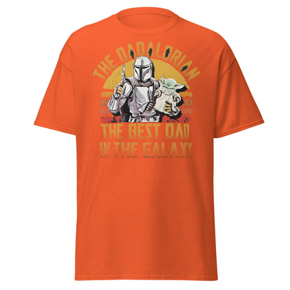 The Dadalorian Best Dad in the Galaxy T-Shirt Gift - Orange - T-Shirts Online