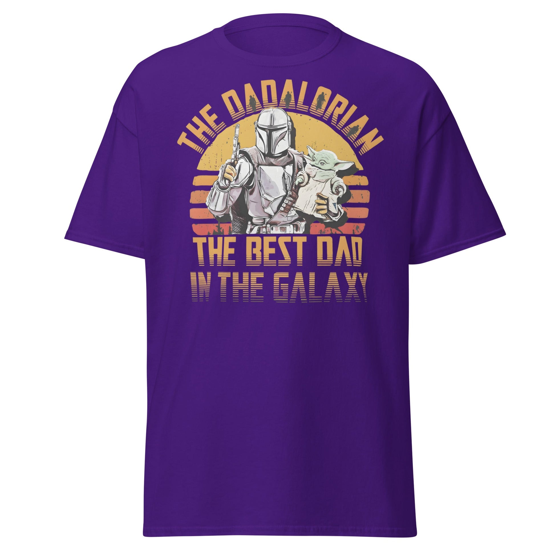 The Dadalorian Best Dad in the Galaxy T-Shirt Gift - Purple - T-Shirts Online