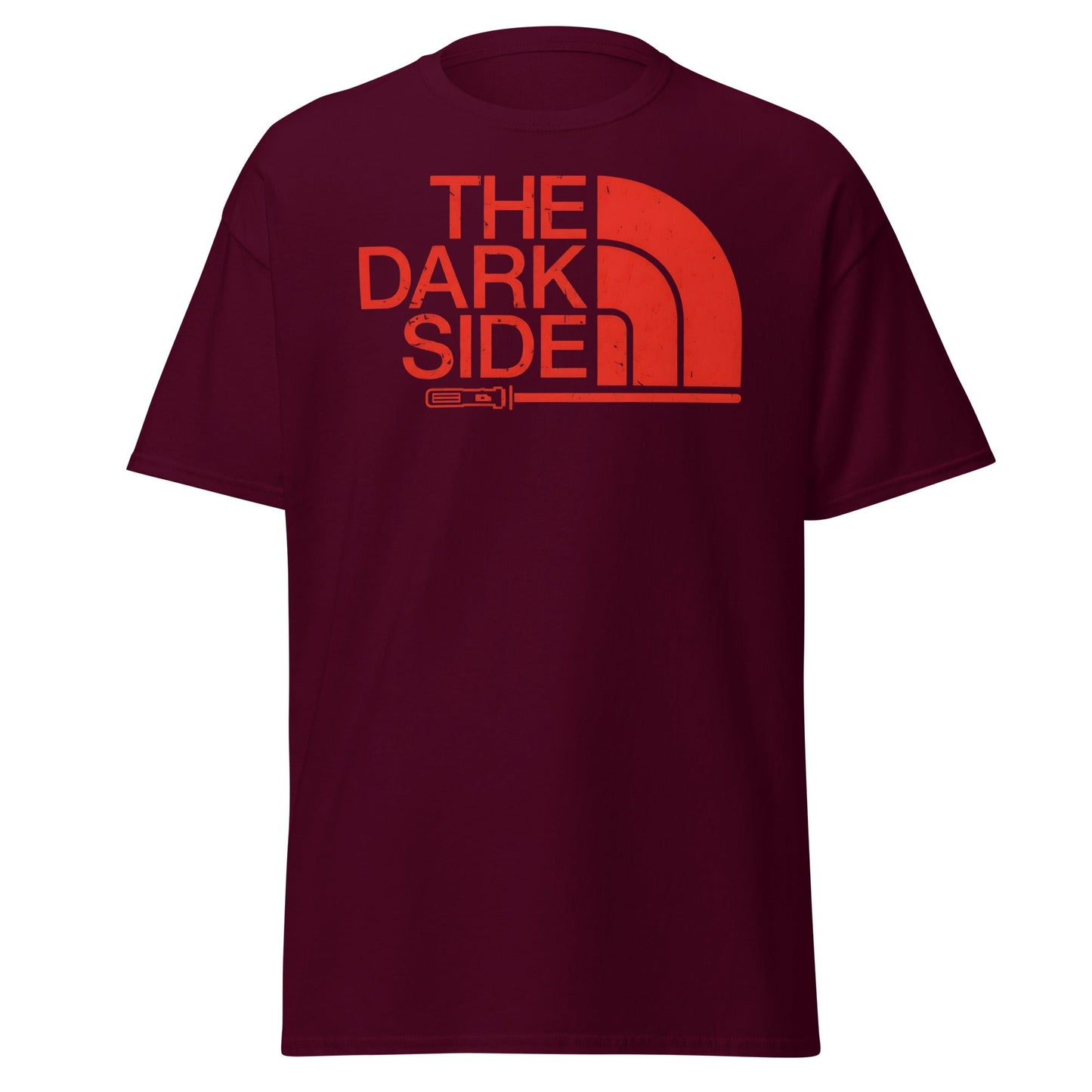The Dark Side T-Shirt - Star Wars Lightsaber Parody - Maroon - T-Shirts Online