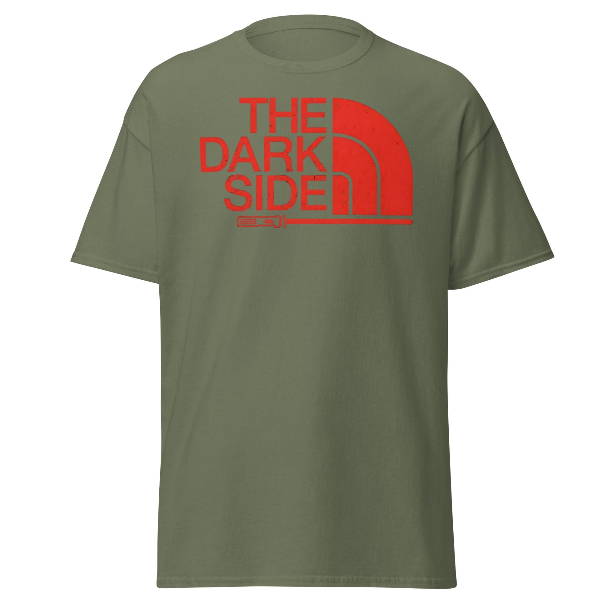 The Dark Side T-Shirt - Star Wars Lightsaber Parody - Military Green - T-Shirts Online