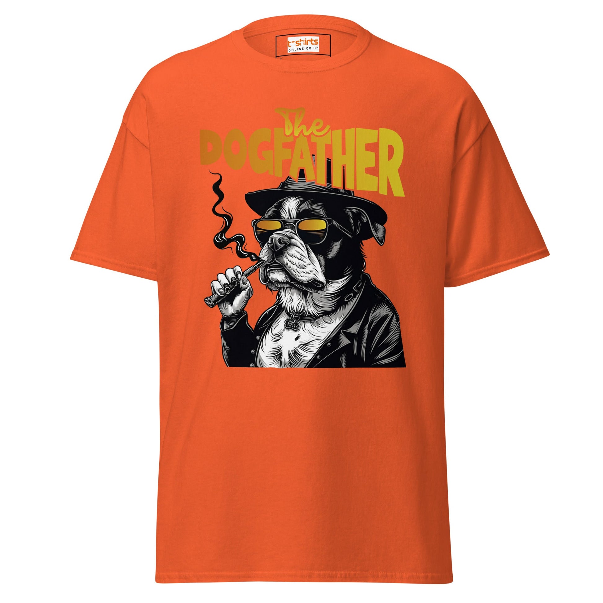 The Dogfather | Dog T-Shirt - Orange - T-Shirts Online