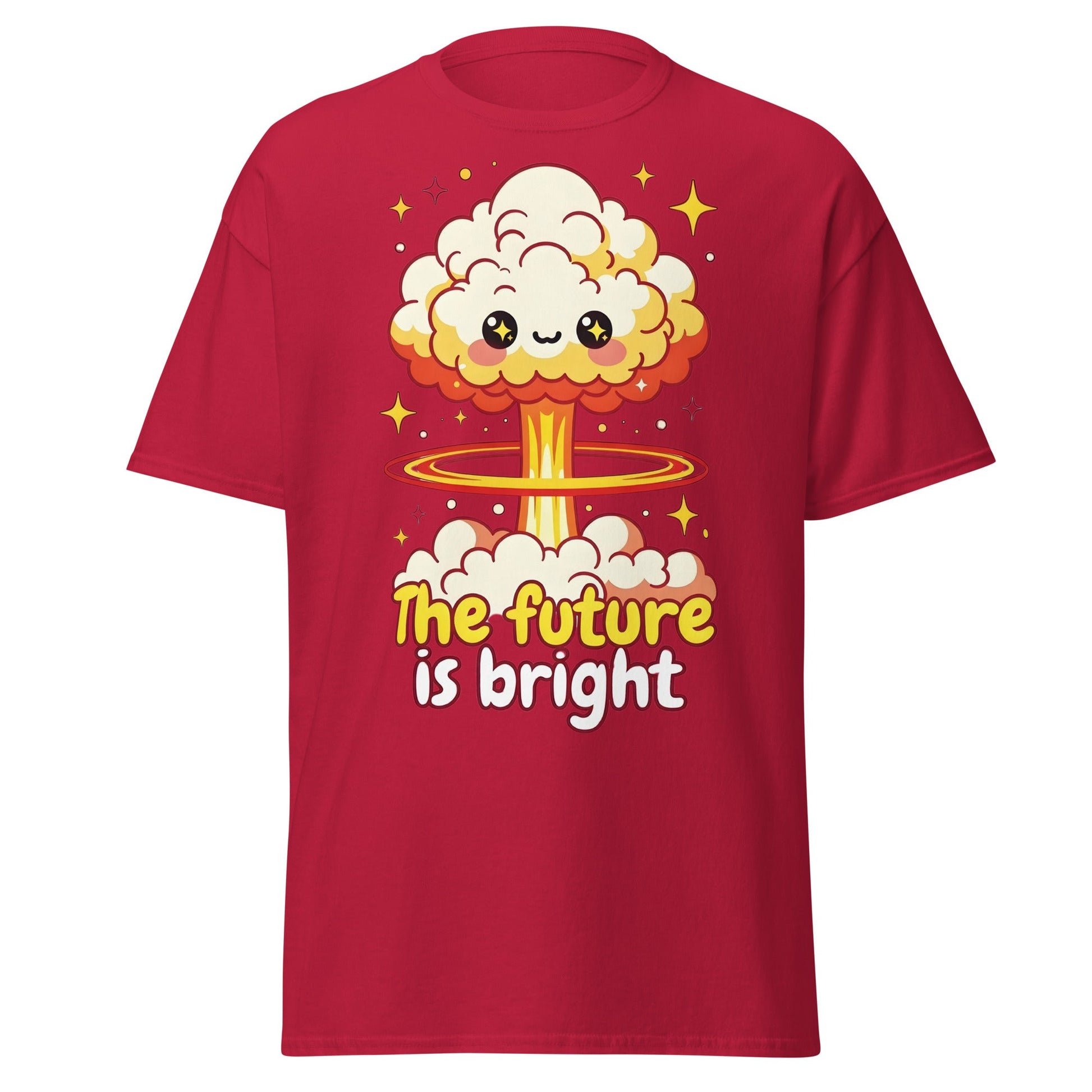The Future is Bright Kawaii Mushroom Cloud T-Shirt - Cardinal - T-Shirts Online