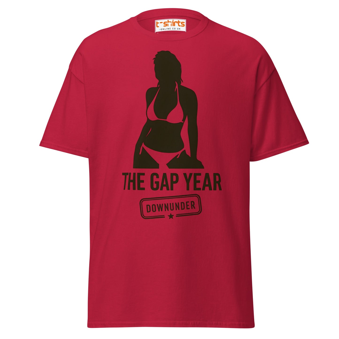 The Gap Year Downunder T-Shirt – Travel Humor Tee - Cardinal - T-Shirts Online