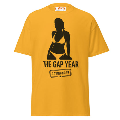 The Gap Year Downunder T-Shirt – Travel Humor Tee - Gold - T-Shirts Online