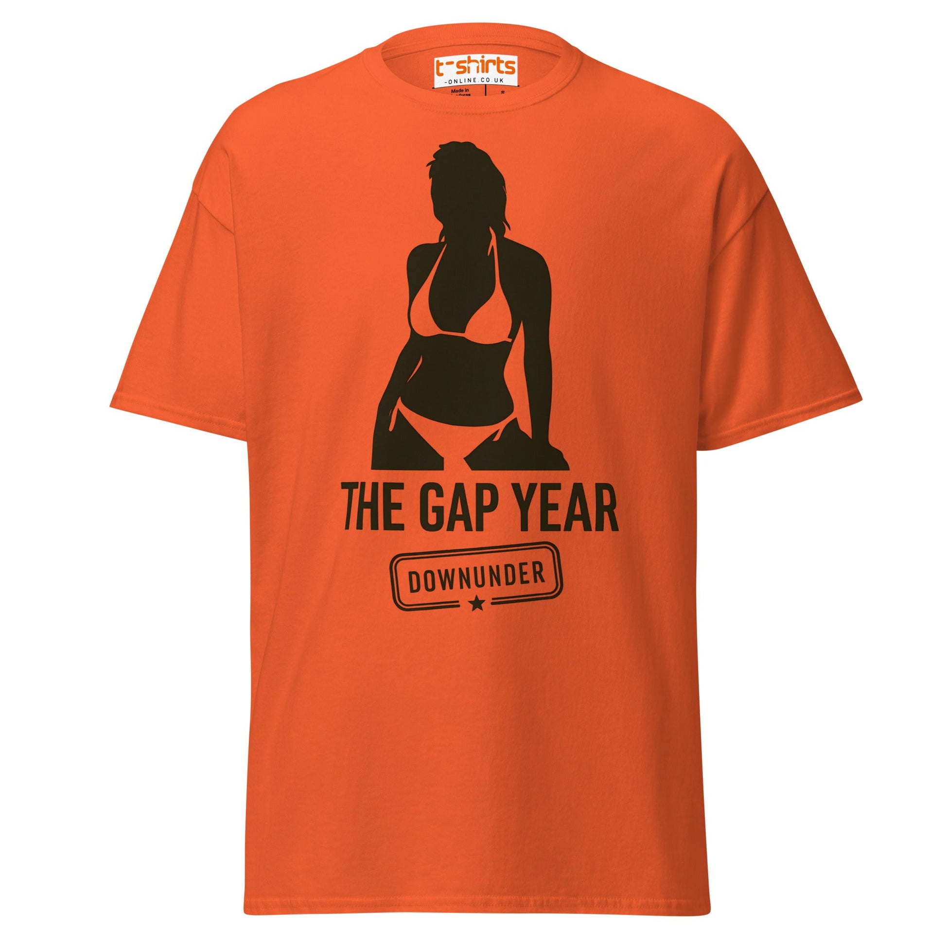 The Gap Year Downunder T-Shirt – Travel Humor Tee - Orange - T-Shirts Online