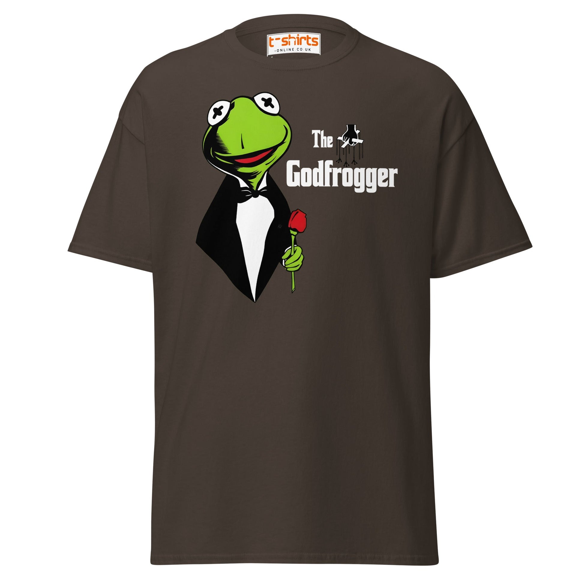 The Godfrogger Funny Frog Parody Tuxedo T-Shirt - Dark Chocolate - T-Shirts Online