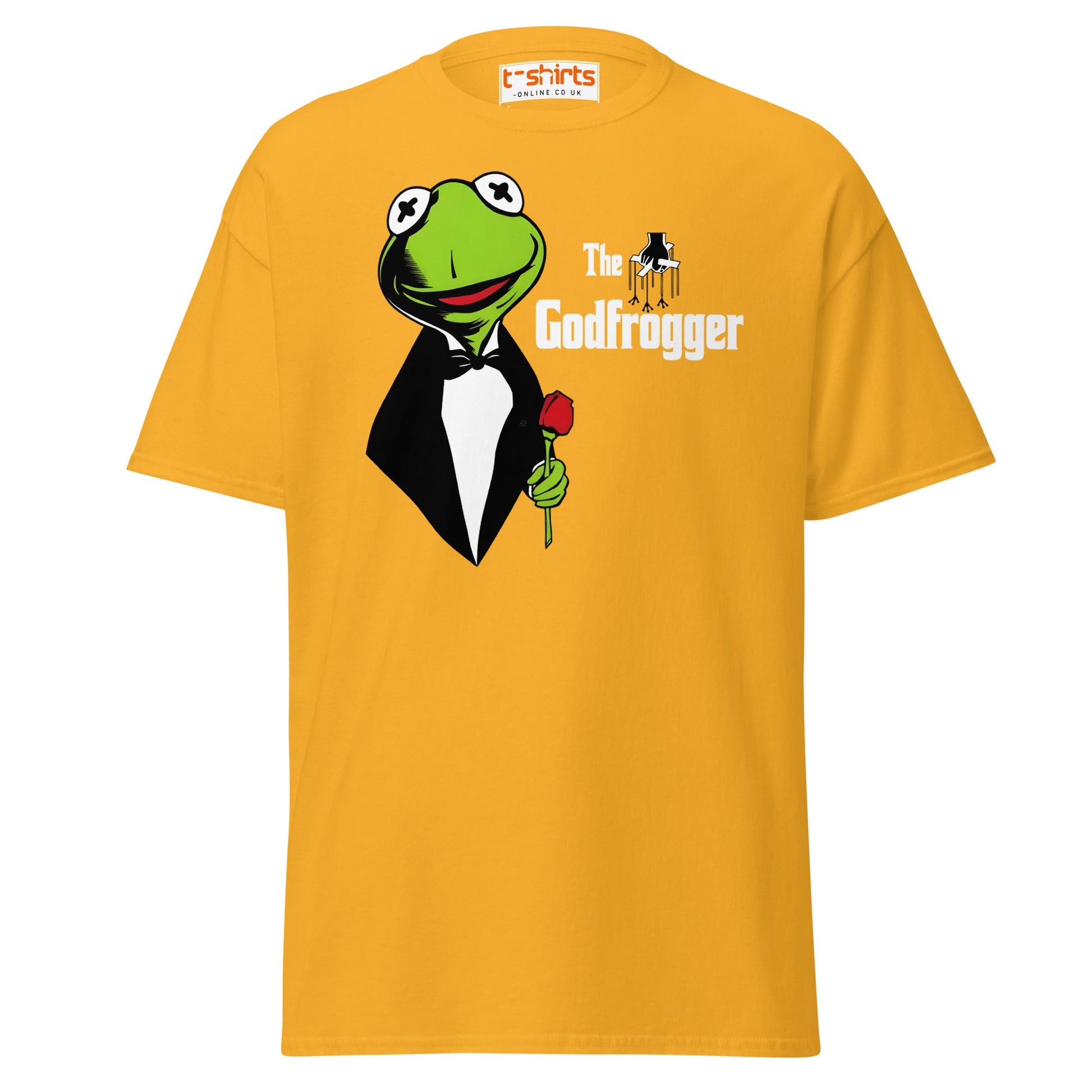 The Godfrogger Funny Frog Parody Tuxedo T-Shirt - Gold - T-Shirts Online