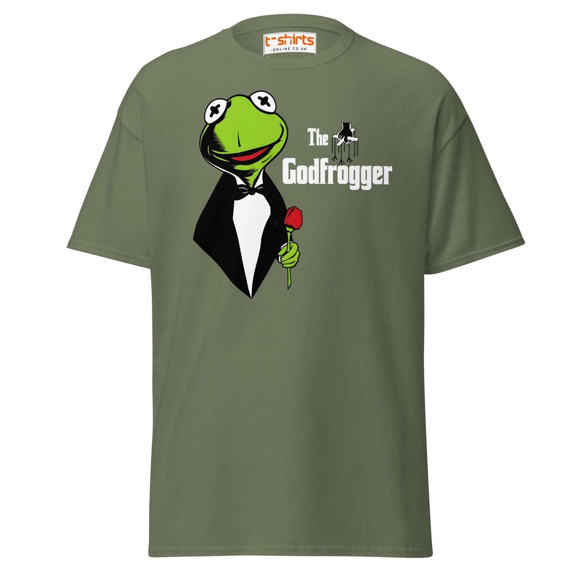 The Godfrogger Funny Frog Parody Tuxedo T-Shirt - Military Green - T-Shirts Online