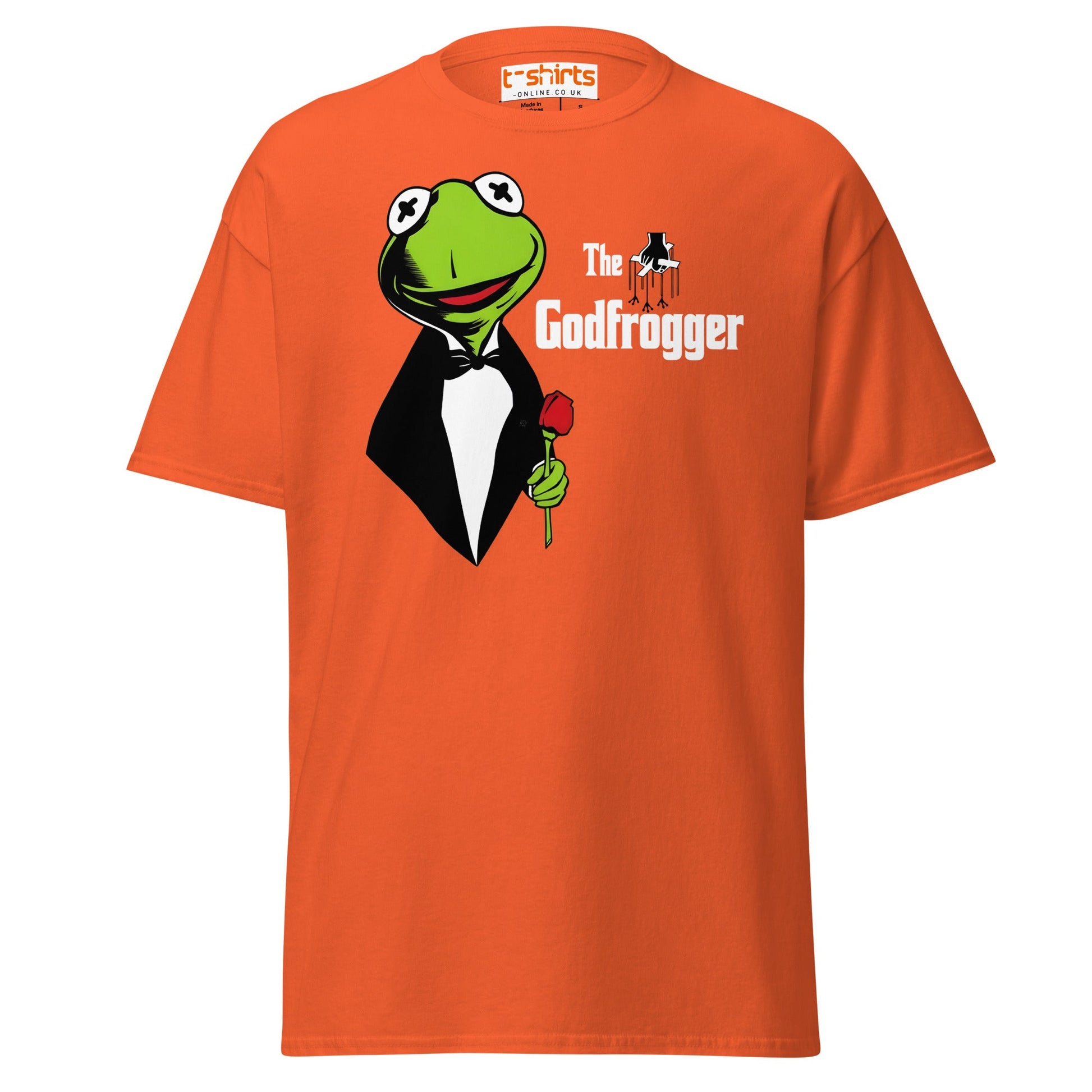 The Godfrogger Funny Frog Parody Tuxedo T-Shirt - Orange - T-Shirts Online