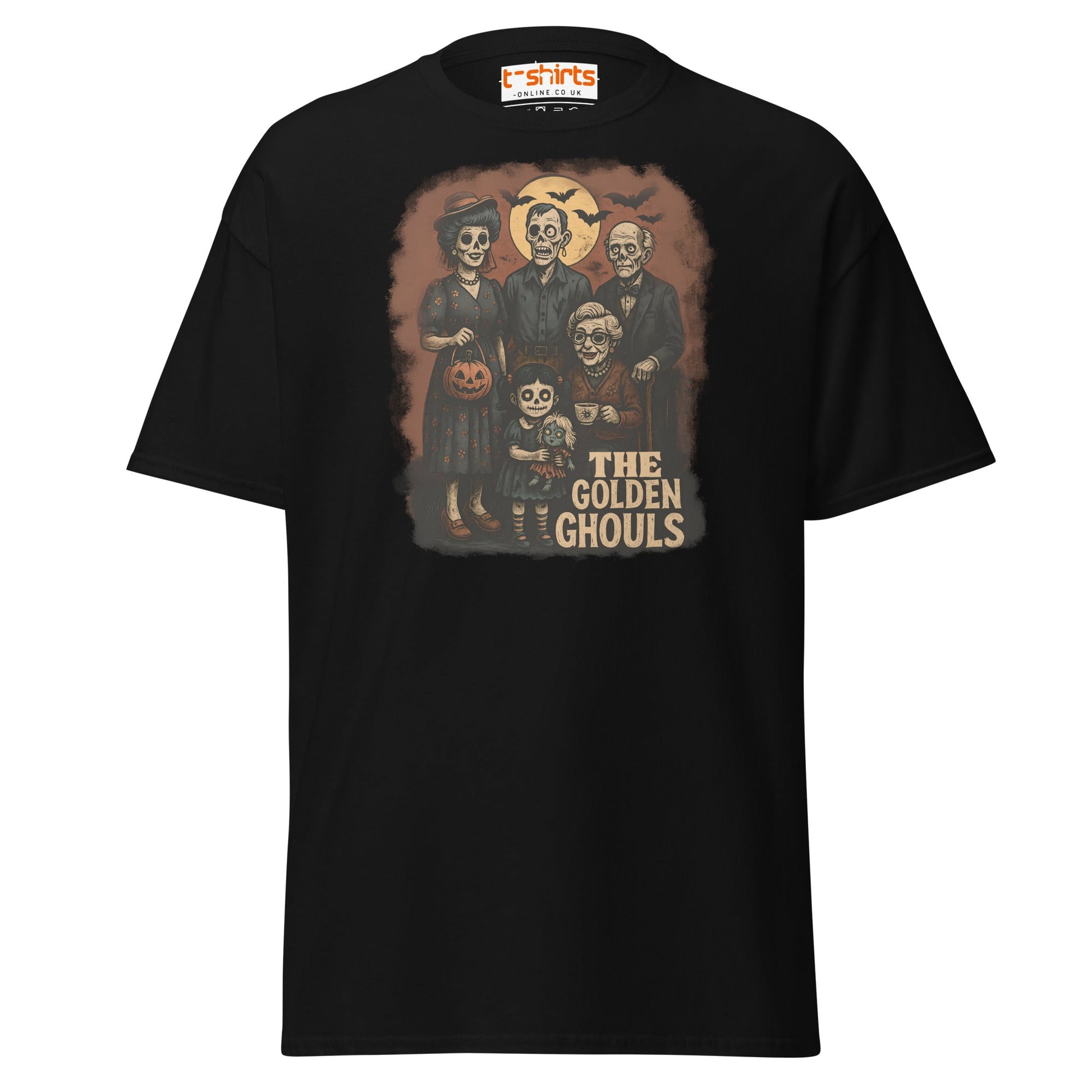 The Golden Ghouls T-Shirt | Vintage Halloween Tee - Black - T-Shirts Online