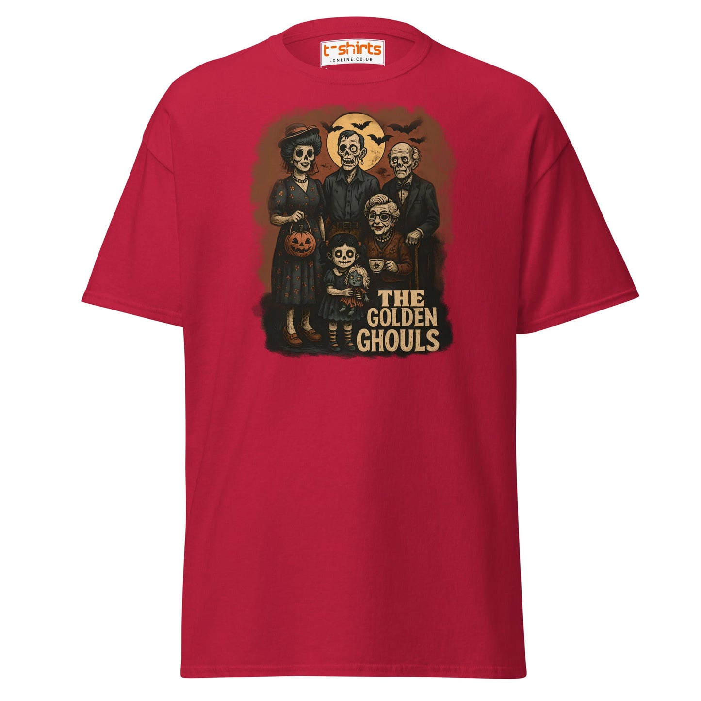 The Golden Ghouls T-Shirt | Vintage Halloween Tee - Cardinal - T-Shirts Online