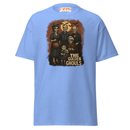 The Golden Ghouls T-Shirt | Vintage Halloween Tee - Carolina Blue - T-Shirts Online