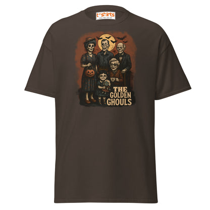 The Golden Ghouls T-Shirt | Vintage Halloween Tee - Dark Chocolate - T-Shirts Online