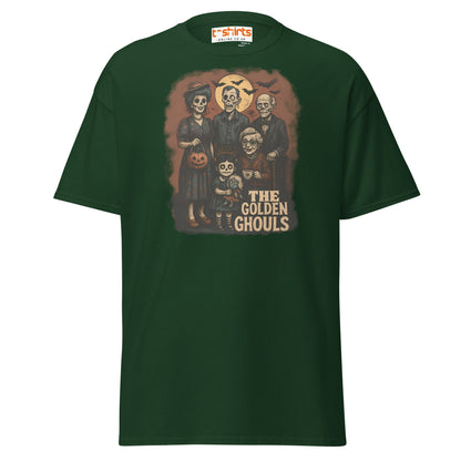 The Golden Ghouls T-Shirt | Vintage Halloween Tee - Forest Green - T-Shirts Online