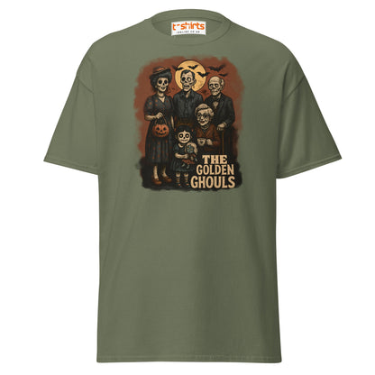 The Golden Ghouls T-Shirt | Vintage Halloween Tee - Military Green - T-Shirts Online