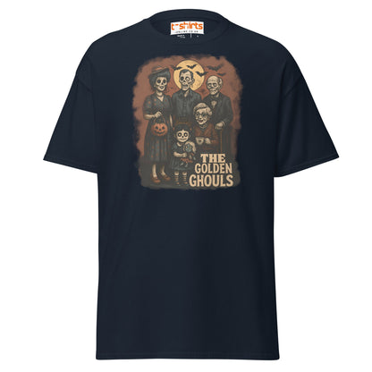 The Golden Ghouls T-Shirt | Vintage Halloween Tee - Navy - T-Shirts Online
