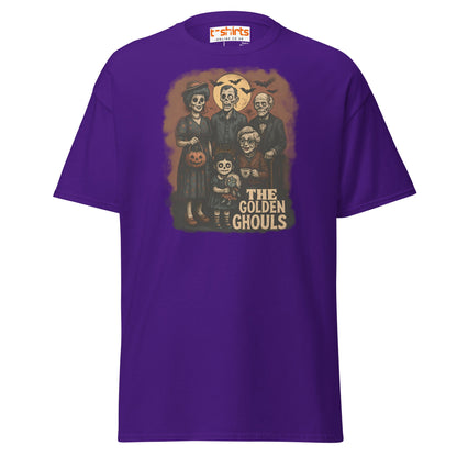 The Golden Ghouls T-Shirt | Vintage Halloween Tee - Purple - T-Shirts Online