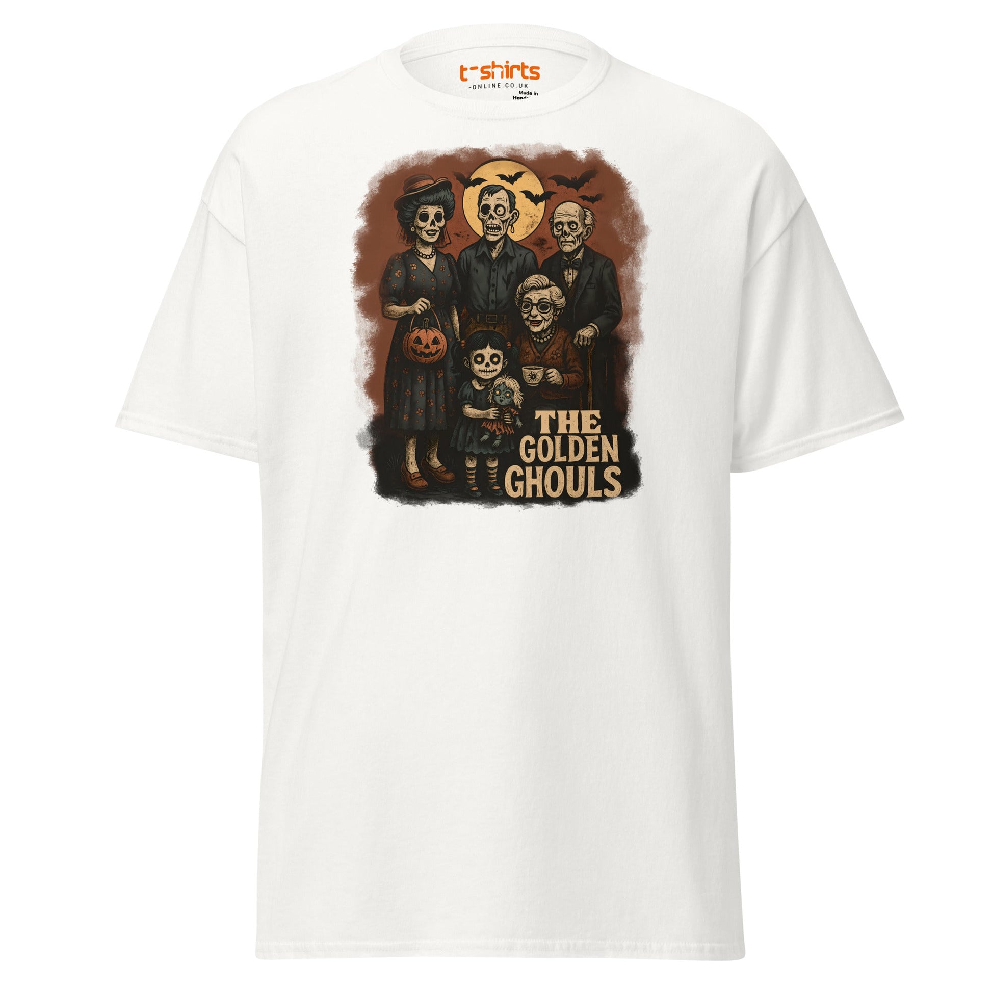 The Golden Ghouls T-Shirt | Vintage Halloween Tee - White - T-Shirts Online