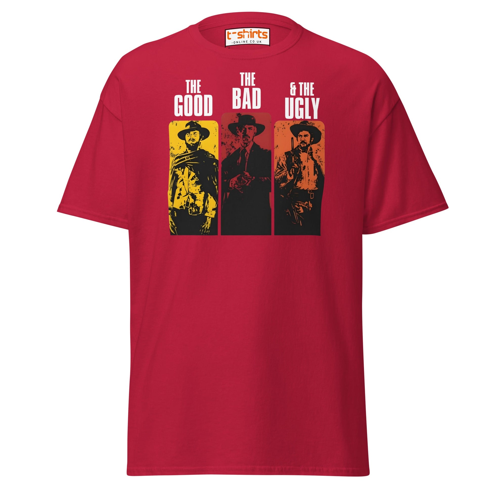 The Good The Bad & The Ugly T-Shirt | Retro Western Movie Tee - Cardinal - T-Shirts Online