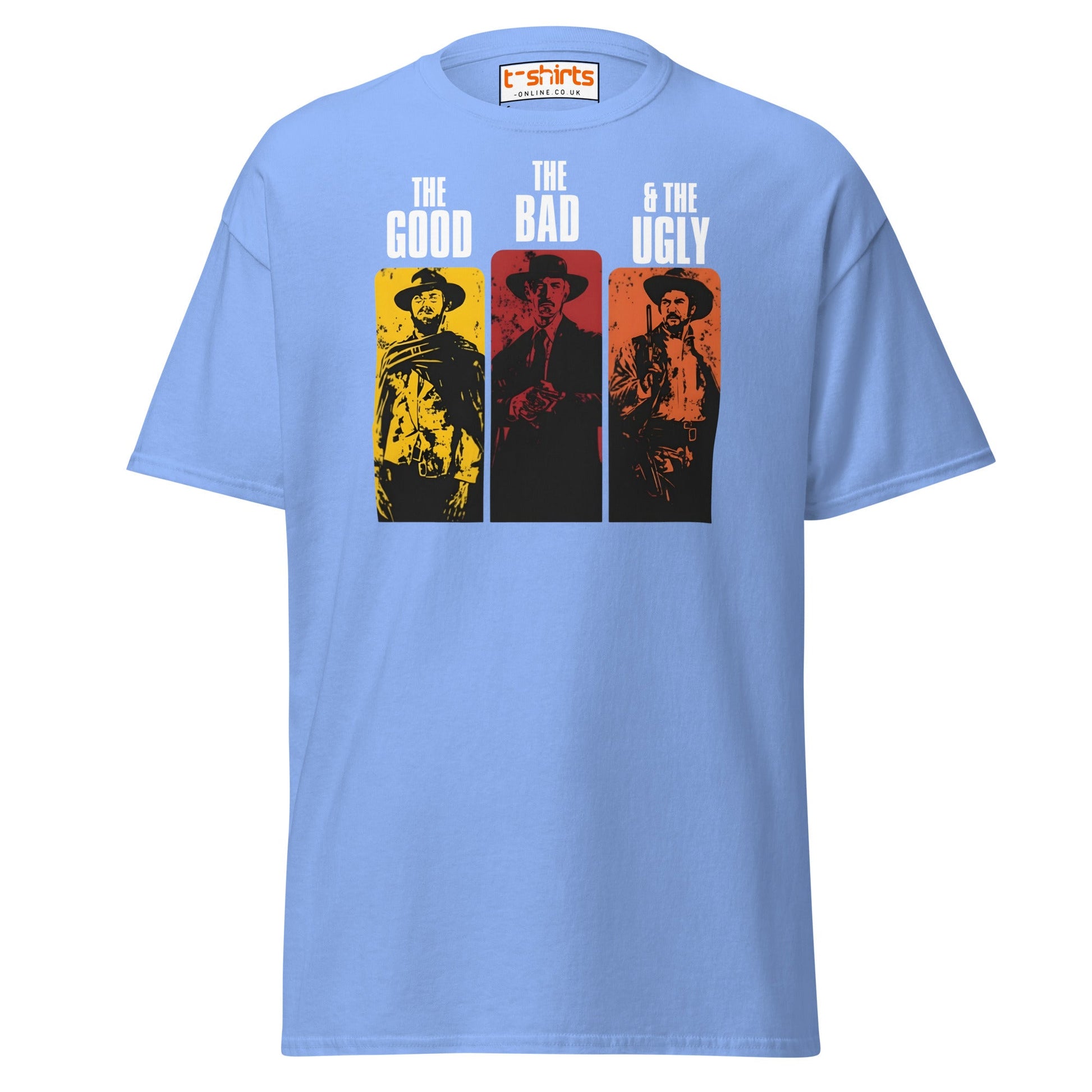 The Good The Bad & The Ugly T-Shirt | Retro Western Movie Tee - Carolina Blue - T-Shirts Online