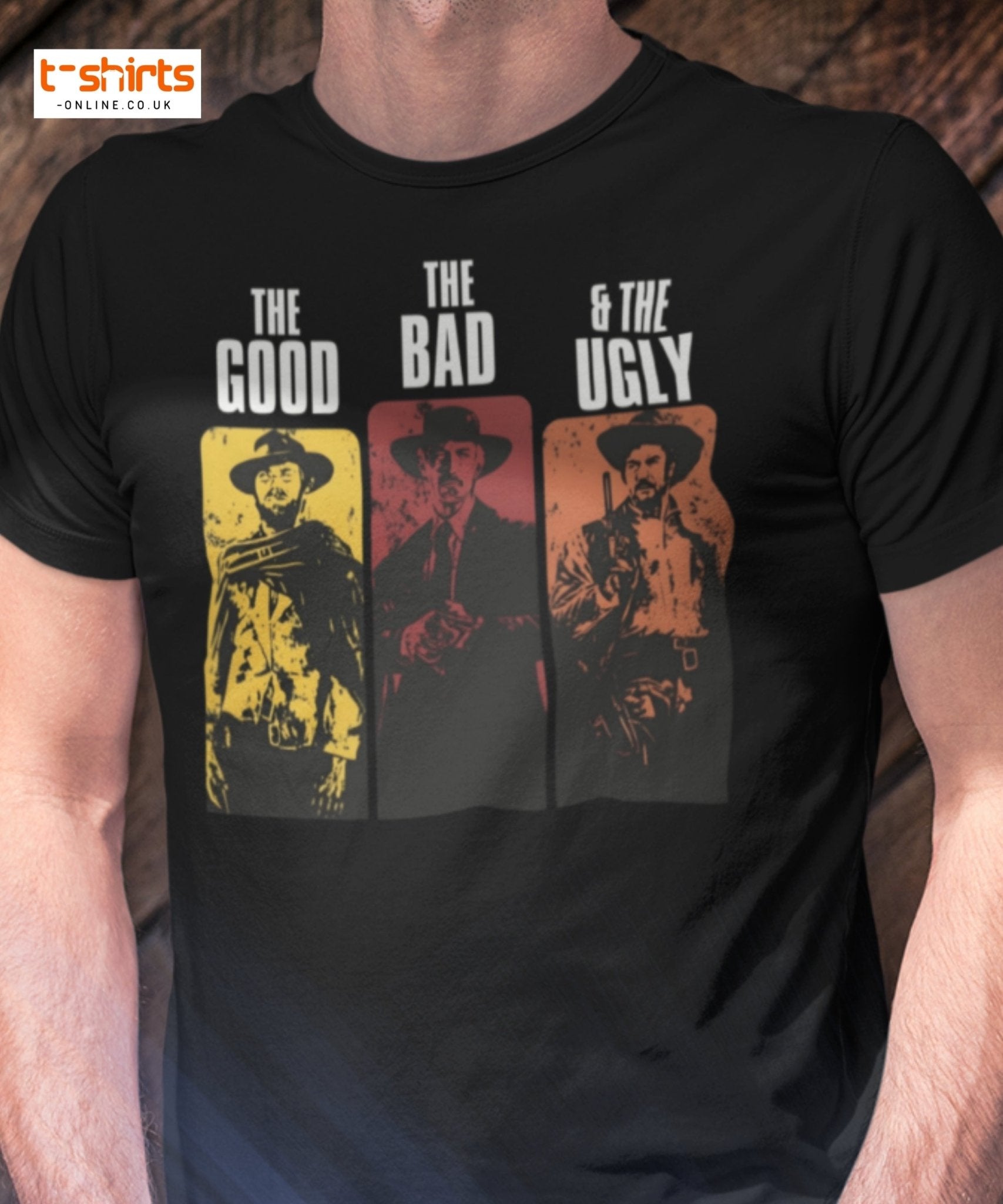 The Good The Bad & The Ugly T-Shirt | Retro Western Movie Tee - Maroon - T-Shirts Online