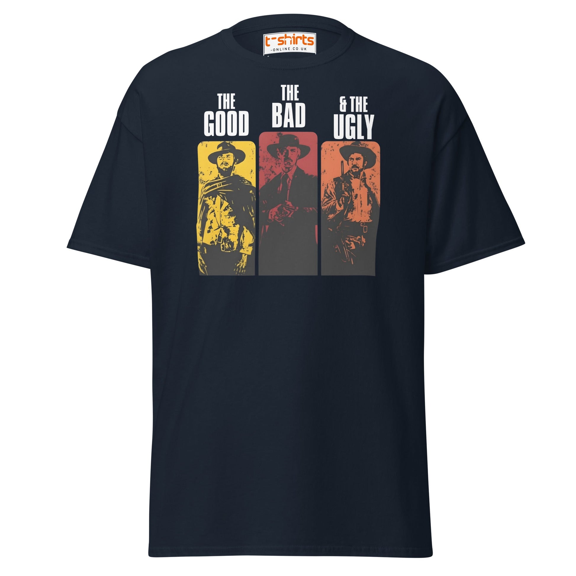 The Good The Bad & The Ugly T-Shirt | Retro Western Movie Tee - Navy - T-Shirts Online