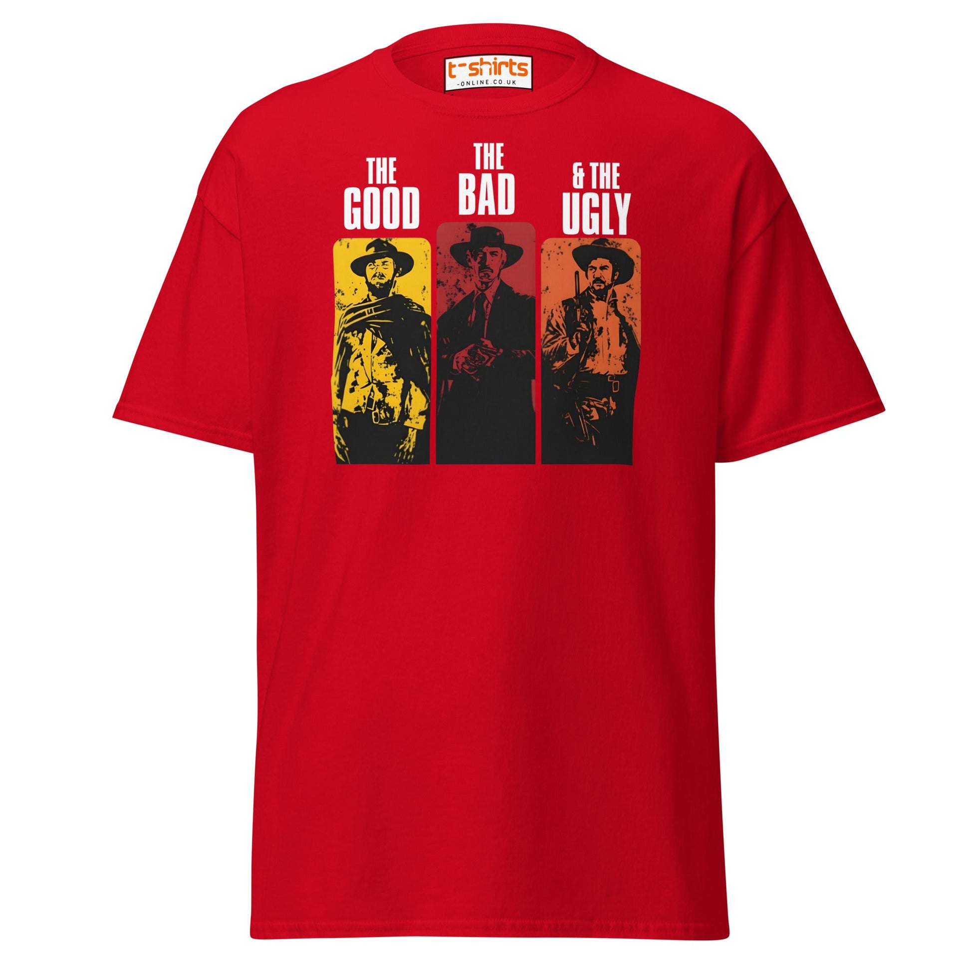 The Good The Bad & The Ugly T-Shirt | Retro Western Movie Tee - Red - T-Shirts Online