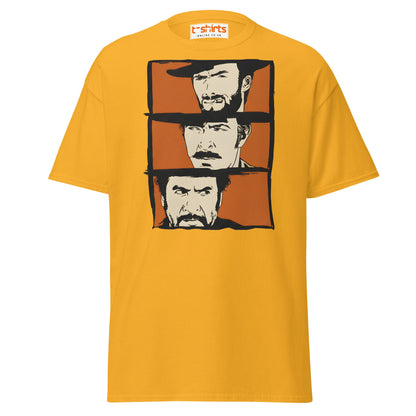 The Good The Bad The Ugly T-Shirt | Retro Western Tee - Gold - T-Shirts Online