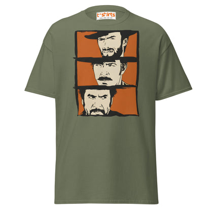 The Good The Bad The Ugly T-Shirt | Retro Western Tee - Military Green - T-Shirts Online