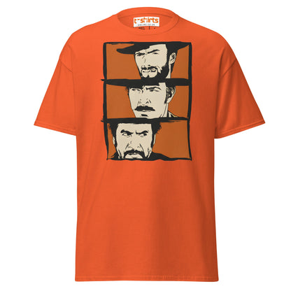 The Good The Bad The Ugly T-Shirt | Retro Western Tee - Orange - T-Shirts Online