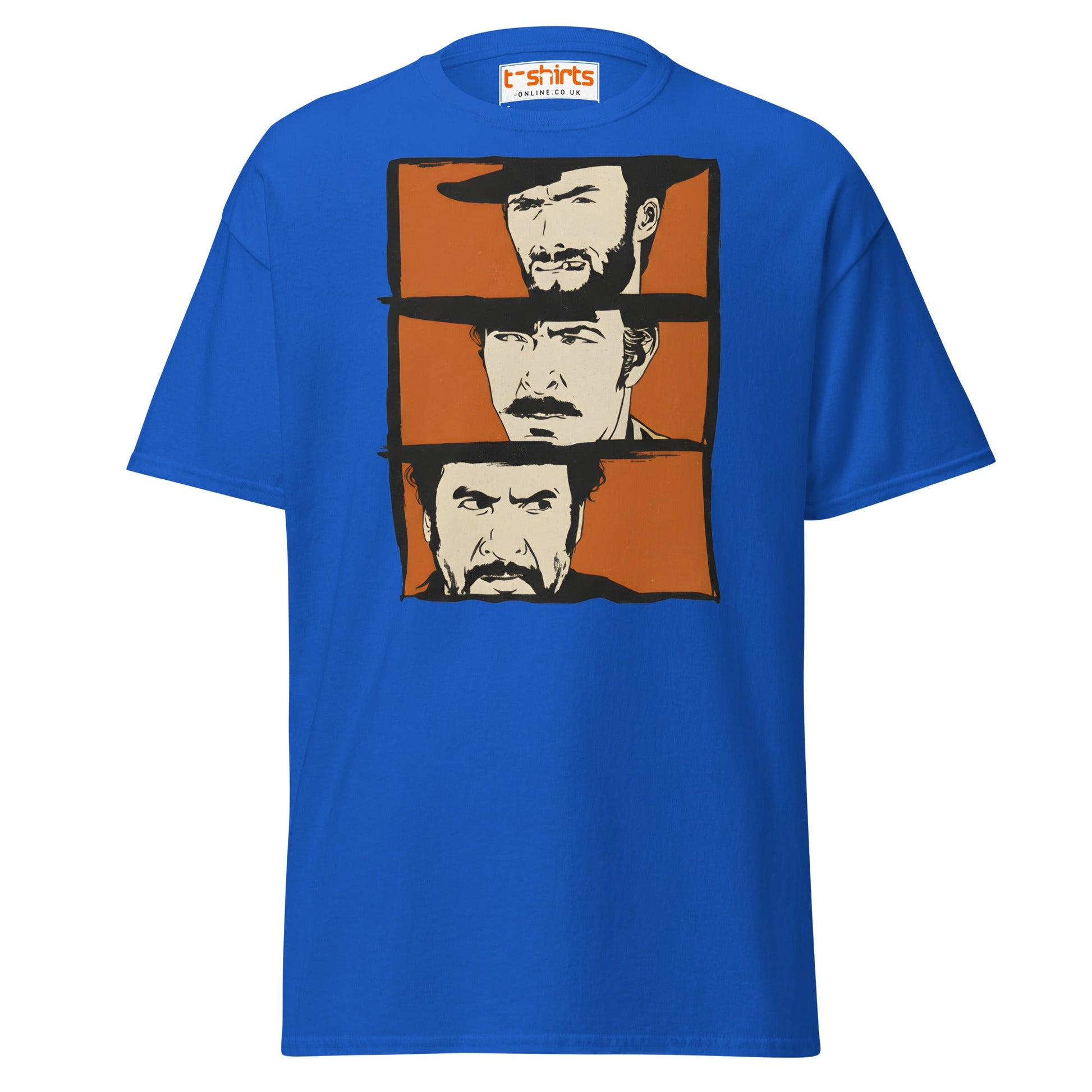 The Good The Bad The Ugly T-Shirt | Retro Western Tee - Royal - T-Shirts Online