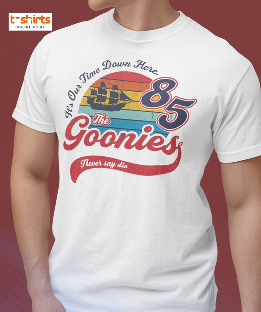 The Goonies 85 T-Shirt – Vintage Retro Graphic Tee - Navy - T-Shirts Online