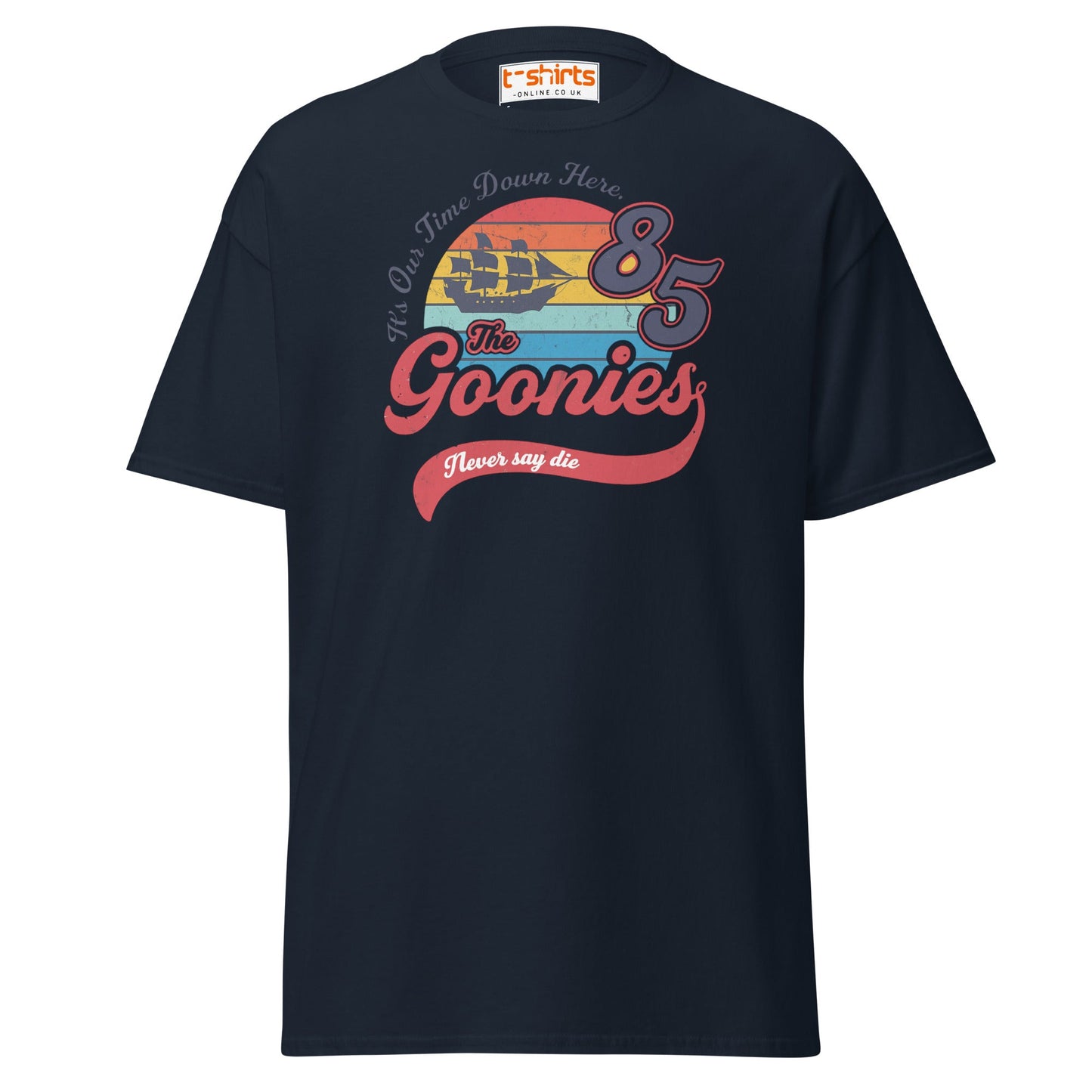 The Goonies 85 T-Shirt – Vintage Retro Graphic Tee - Navy - T-Shirts Online