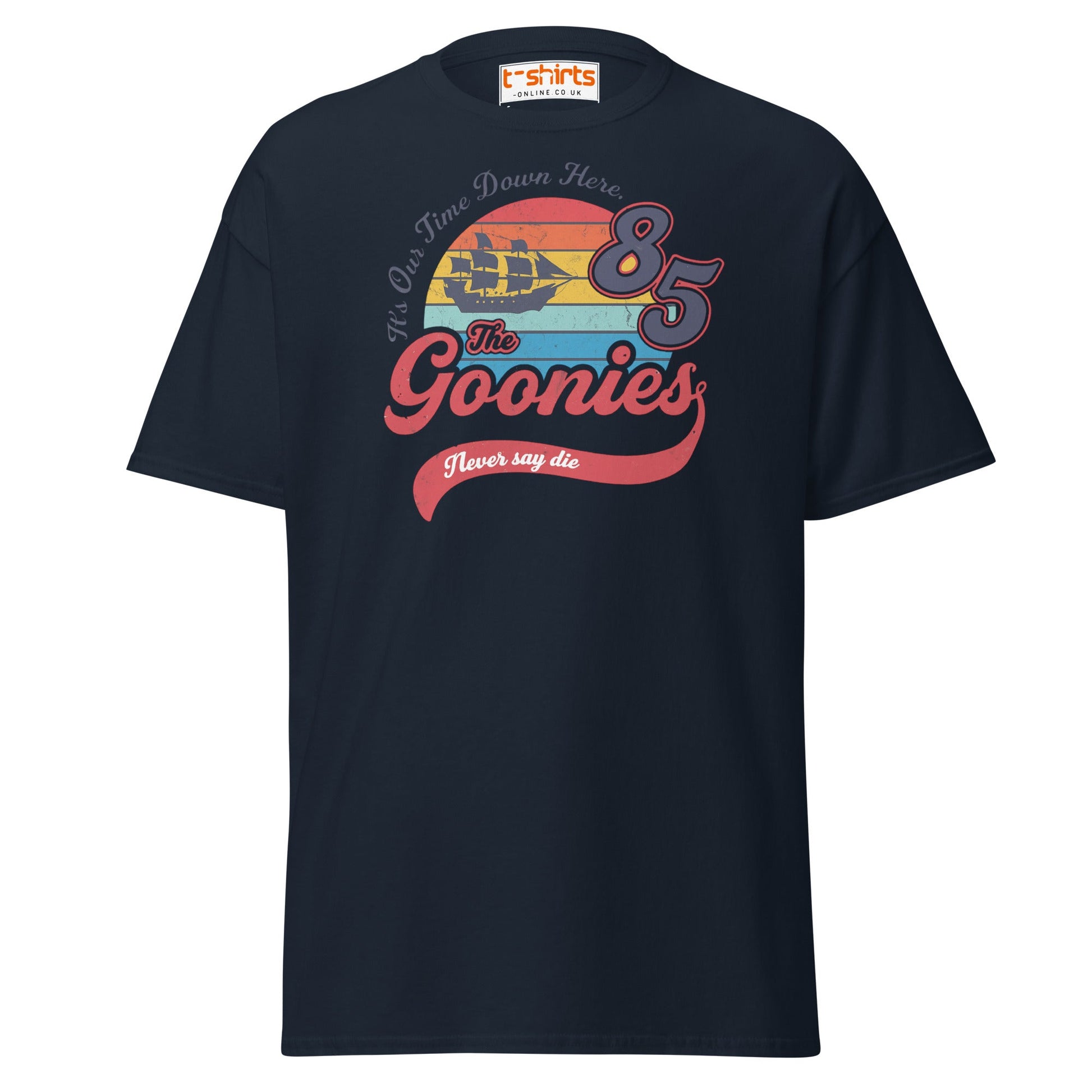 The Goonies 85 T-Shirt – Vintage Retro Graphic Tee - Navy - T-Shirts Online