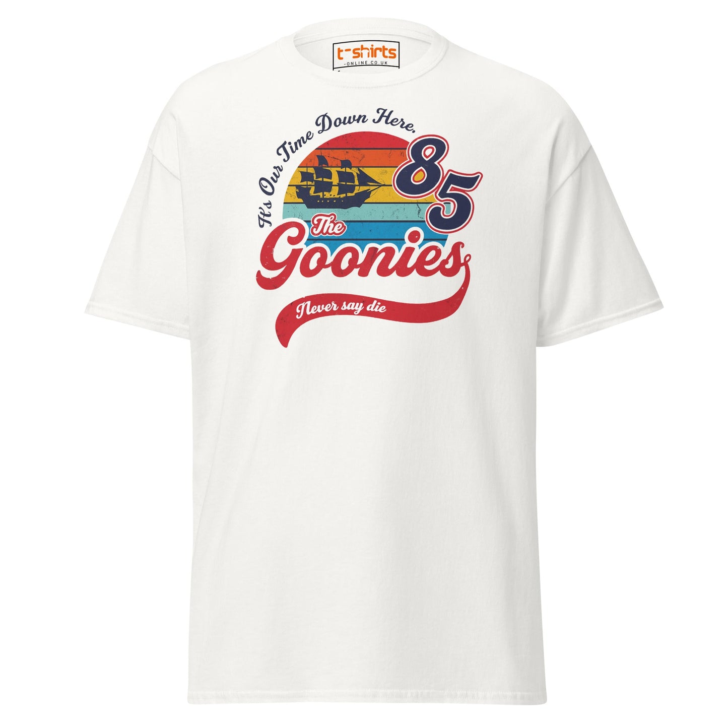 The Goonies 85 T-Shirt – Vintage Retro Graphic Tee - White - T-Shirts Online