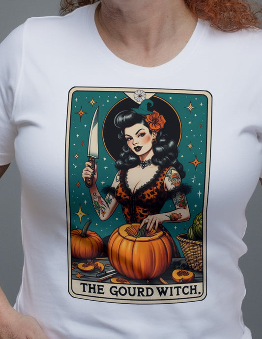 The Gourd Witch Tarot | Tarot Card T-Shirt - Black - T-Shirts Online