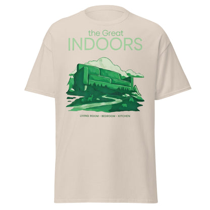 The Great Indoors T-Shirt - Nature Lover Homebody Graphic Tee - Natural - T-Shirts Online
