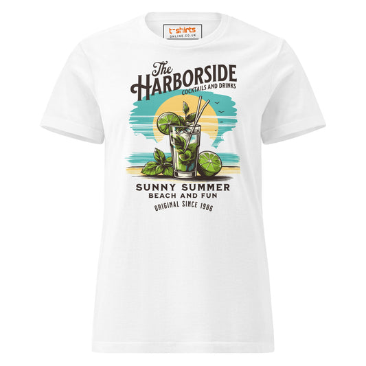 The Harborside T-Shirt | Sunny Summer Tee - White - T-Shirts Online