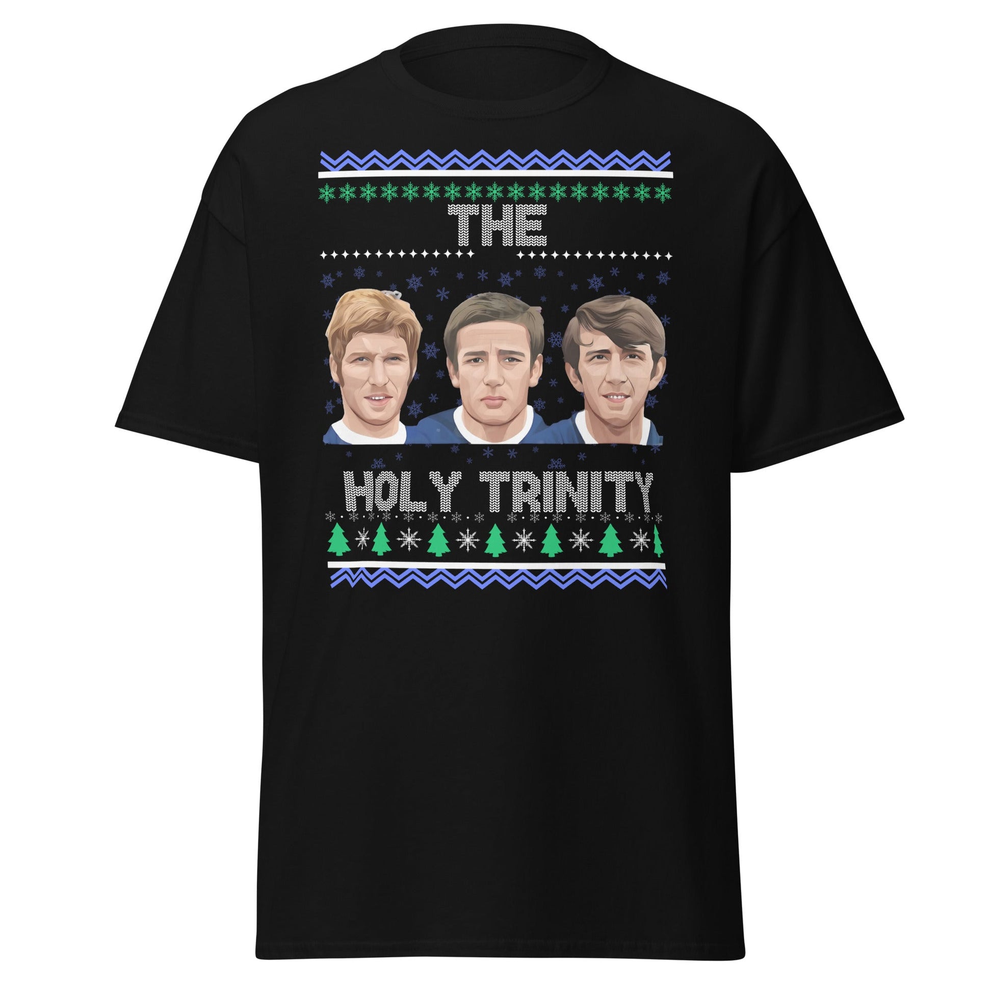 The Holy Trinity Football T-Shirt | Festive Legends Tee - Black - T-Shirts Online