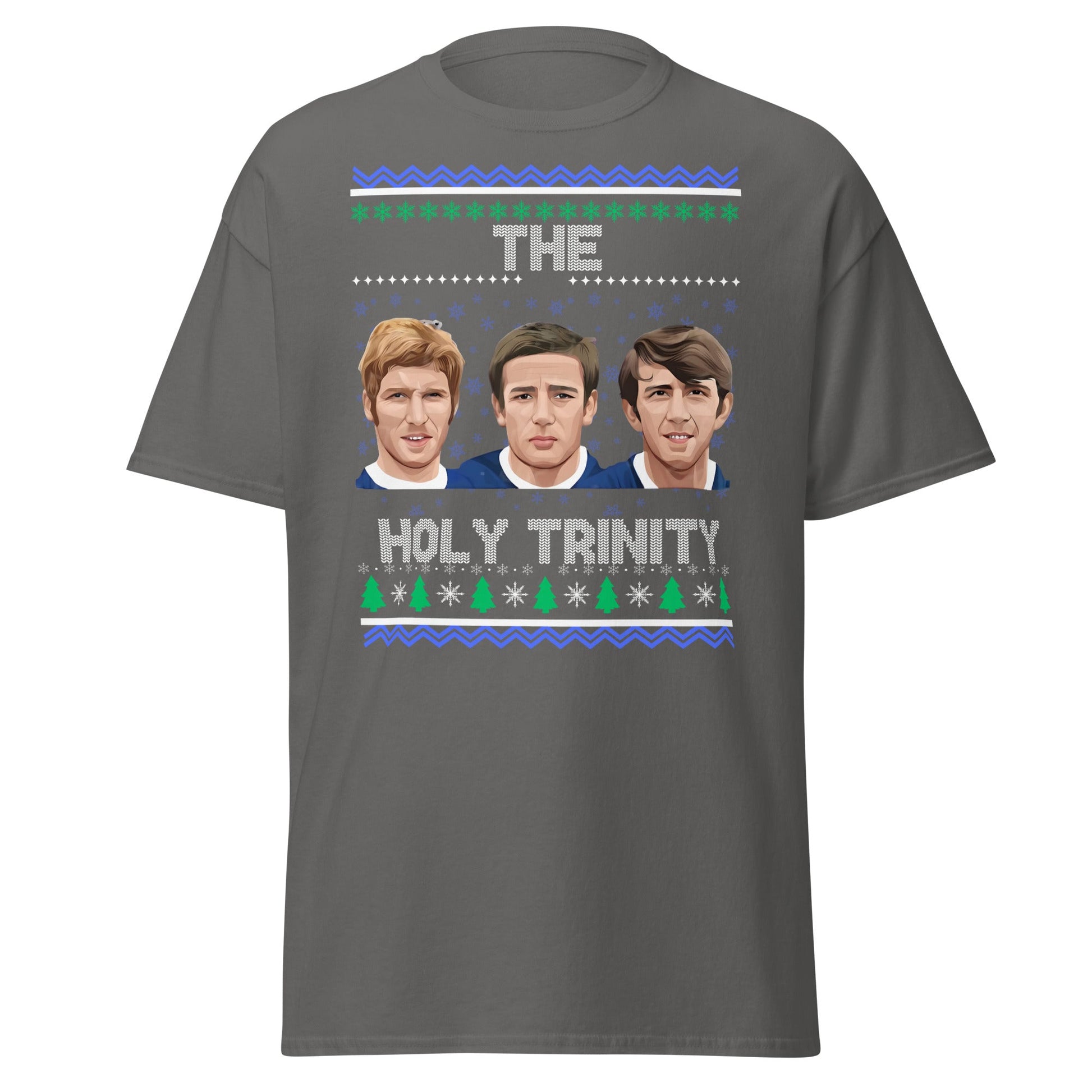 The Holy Trinity Football T-Shirt | Festive Legends Tee - Charcoal - T-Shirts Online