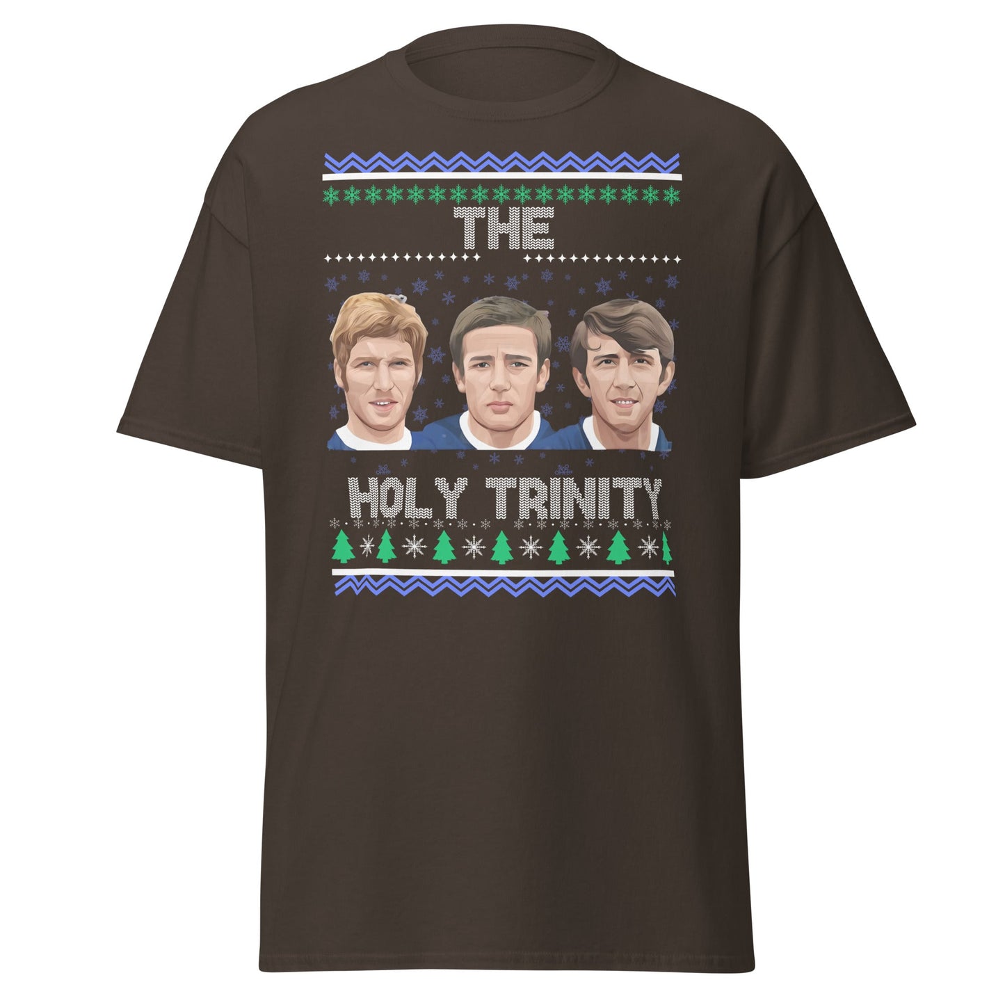 The Holy Trinity Football T-Shirt | Festive Legends Tee - Dark Chocolate - T-Shirts Online