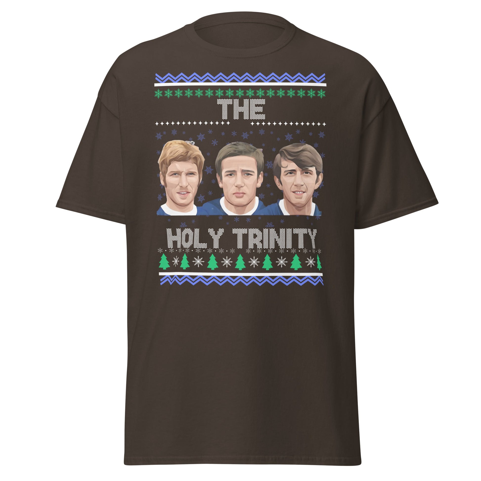 The Holy Trinity Football T-Shirt | Festive Legends Tee - Dark Chocolate - T-Shirts Online