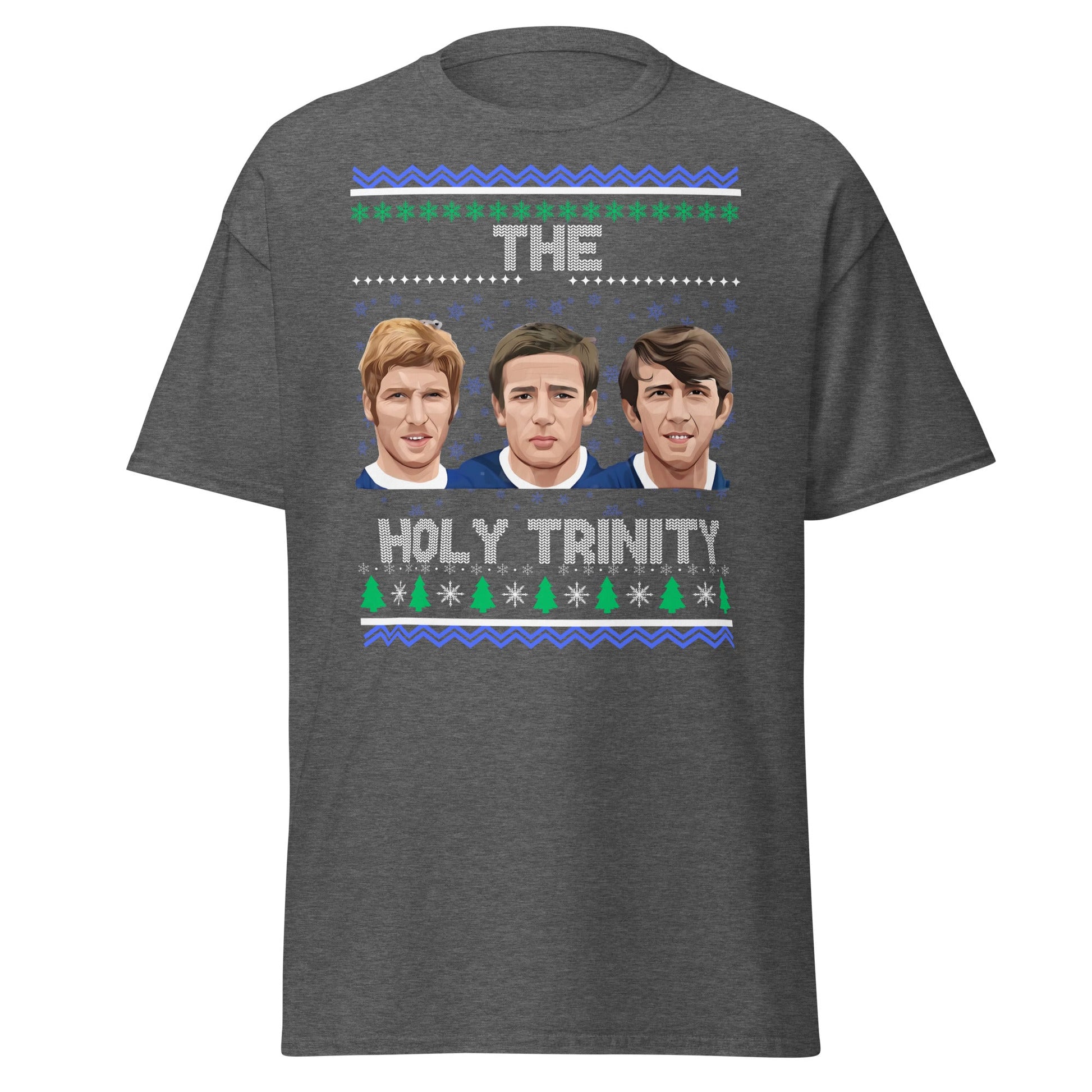 The Holy Trinity Football T-Shirt | Festive Legends Tee - Dark Heather - T-Shirts Online