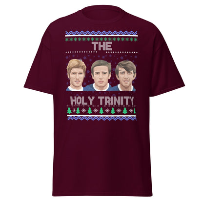 The Holy Trinity Football T-Shirt | Festive Legends Tee - Maroon - T-Shirts Online
