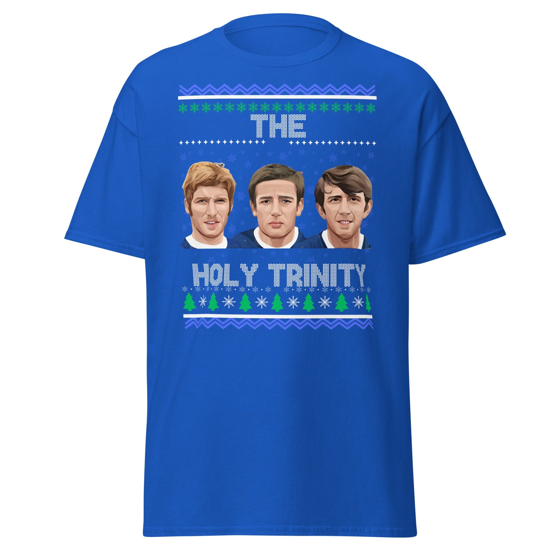 The Holy Trinity Football T-Shirt | Festive Legends Tee - Royal - T-Shirts Online